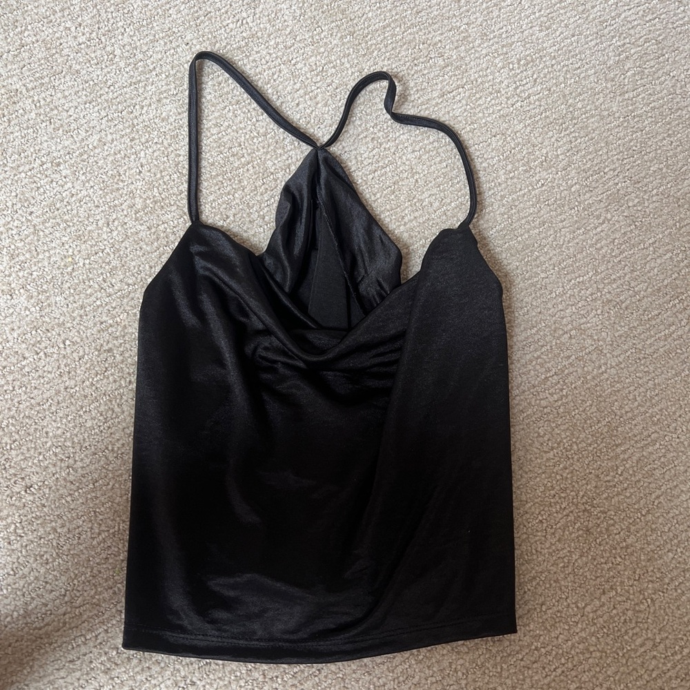 Elegant Black Women's Halter Top
